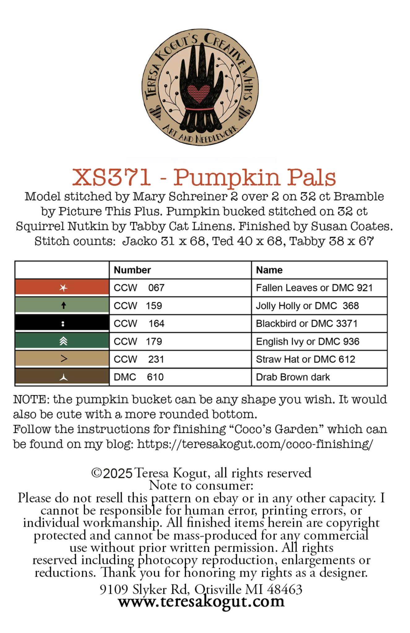 Pumpkin Pals - Halloween Cross Stitch Pattern