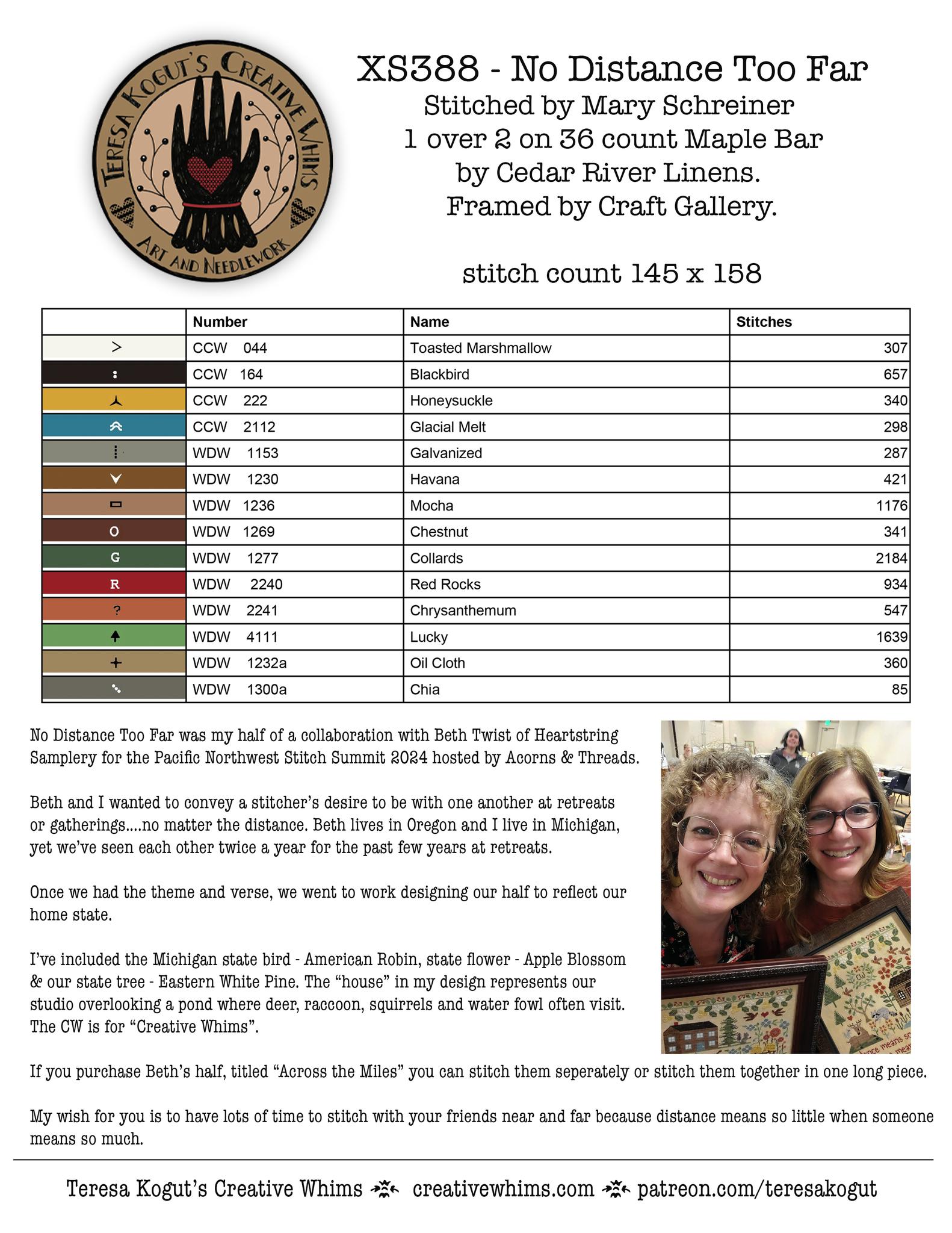 No Distance Too Far - Cross Stitch Pattern