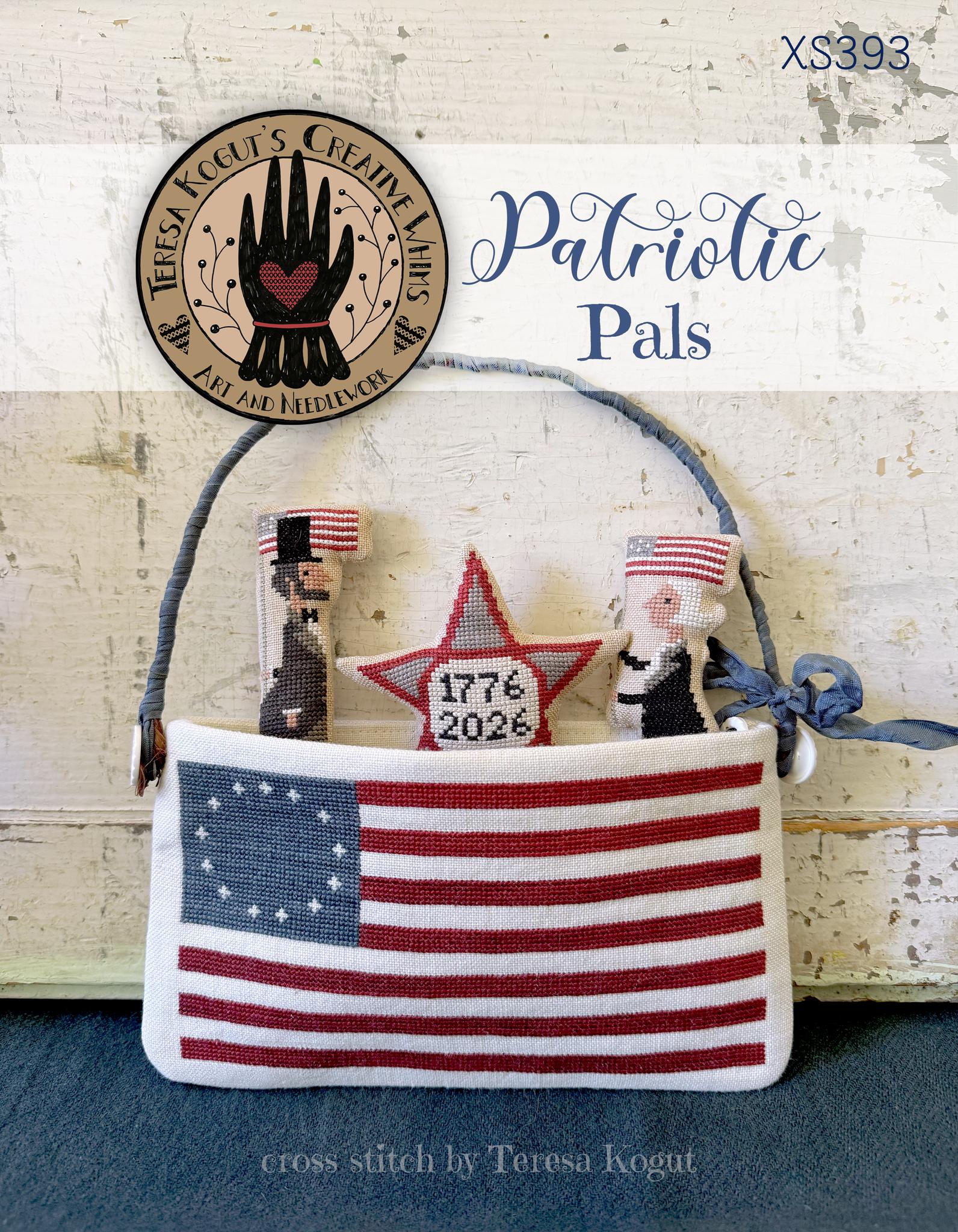 Patriotic Pals - Cross Stitch Pattern, zoomed in. Select this picture to zoom back out.