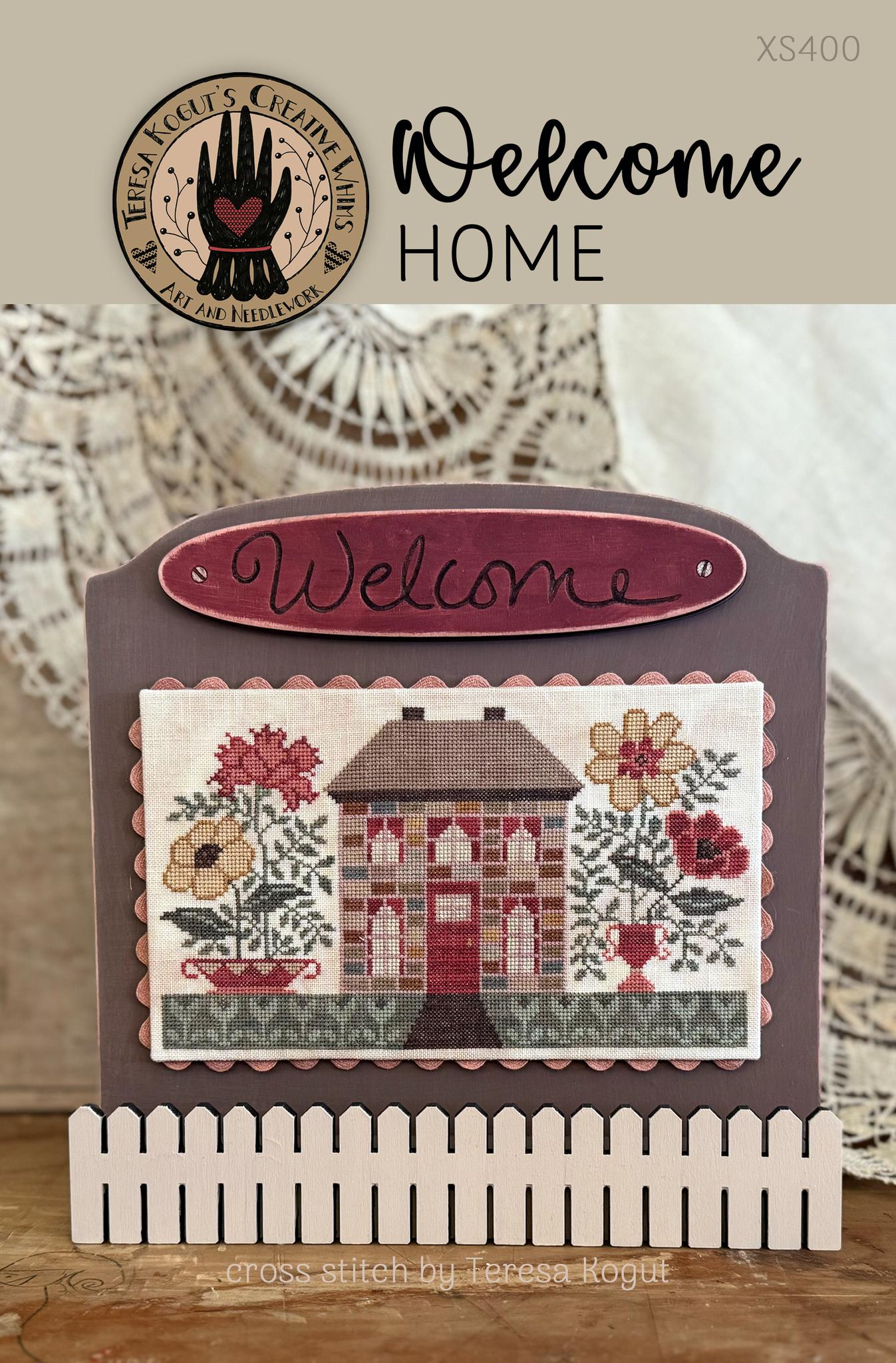 Welcome Home - Cross Stitch Pattern, zoomed in. Select this picture to zoom back out.
