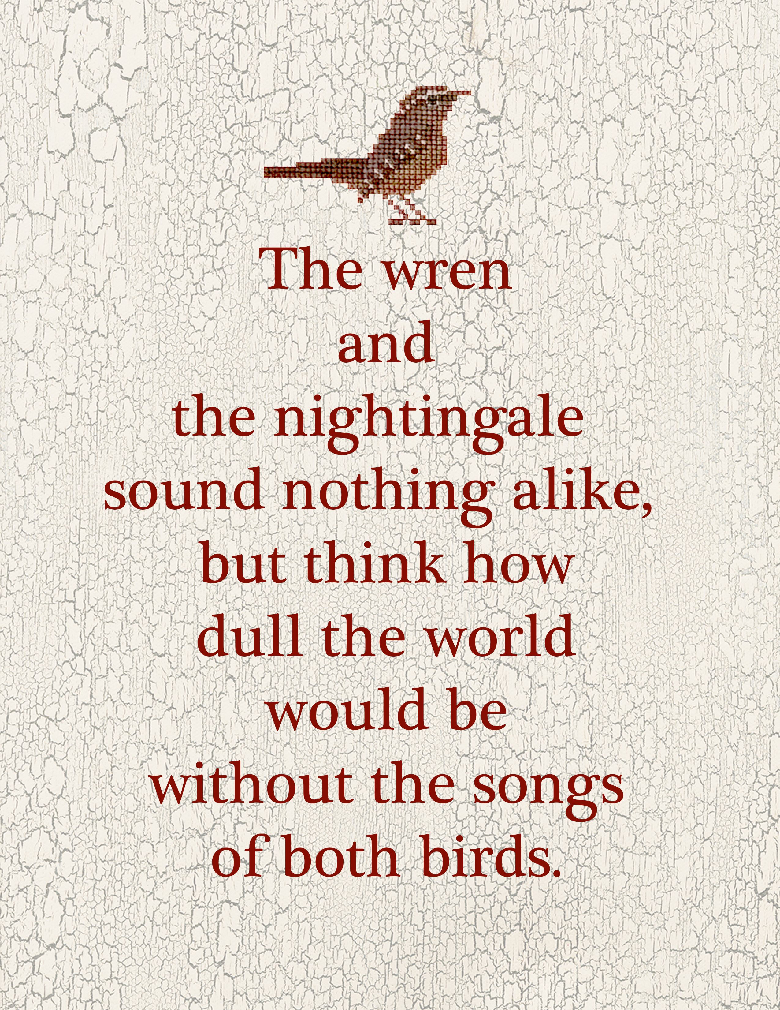 The Wren Sampler - Cross Stitch Pattern
