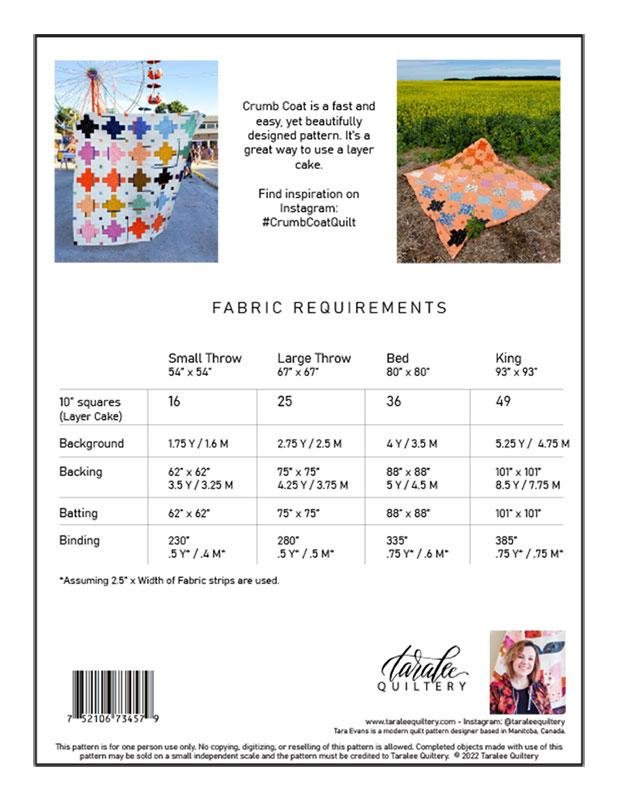 Crumb Coat - Quilt Pattern