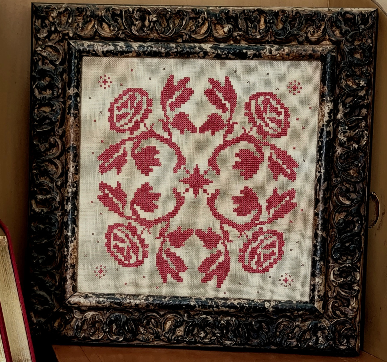 Red Haven #5 - Rose Coverlet - Cross Stitch Pattern