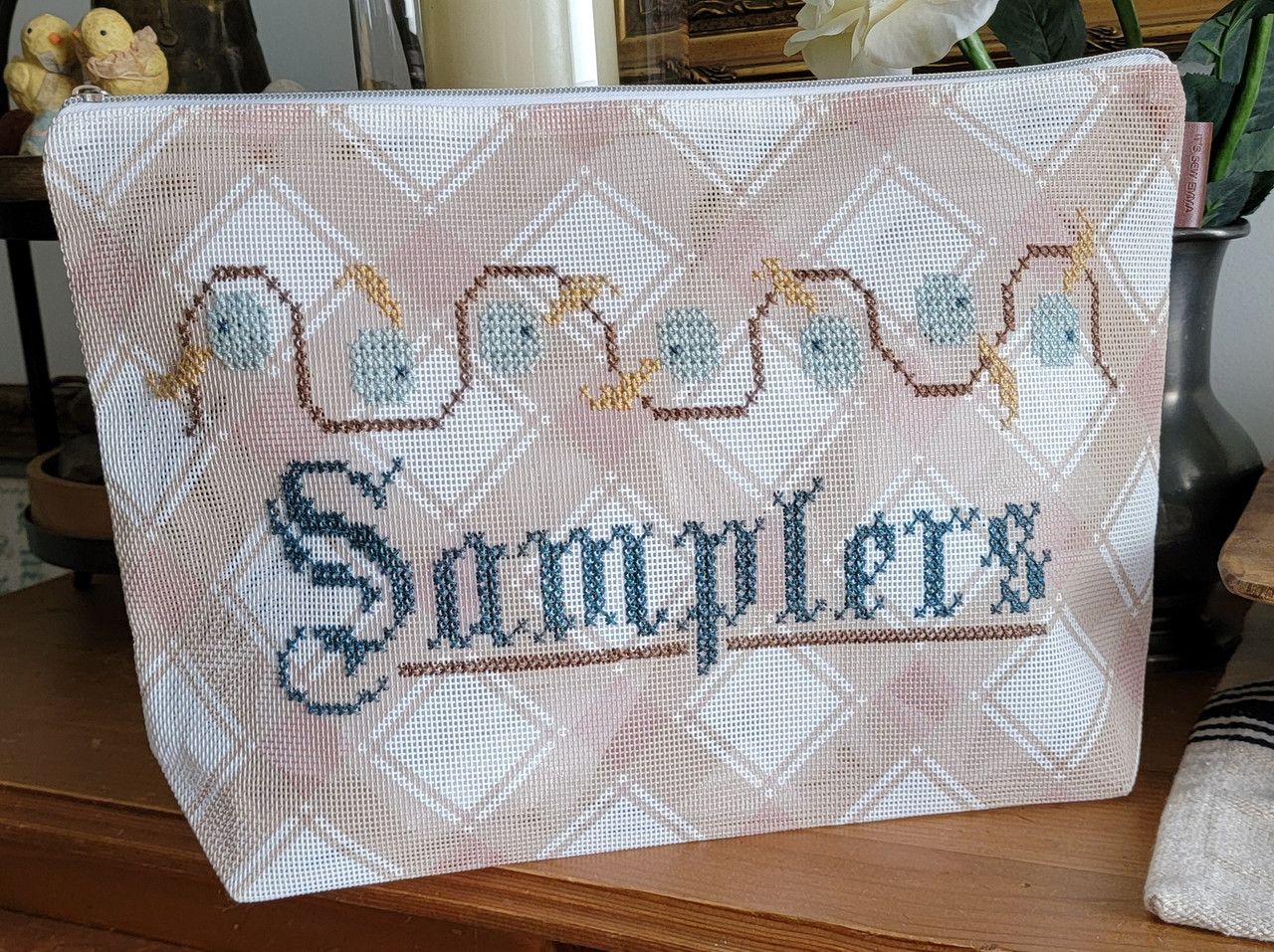 Samplers Vinyl Bag Pattern - Cross Stitch Pattern