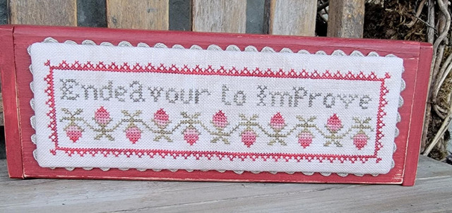 Endeavour to Improve Keepsake Box- Cross Stitch Pattern