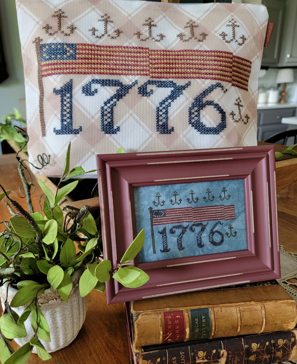 1776 Project Bag - Patriotic Cross Stitch Pattern