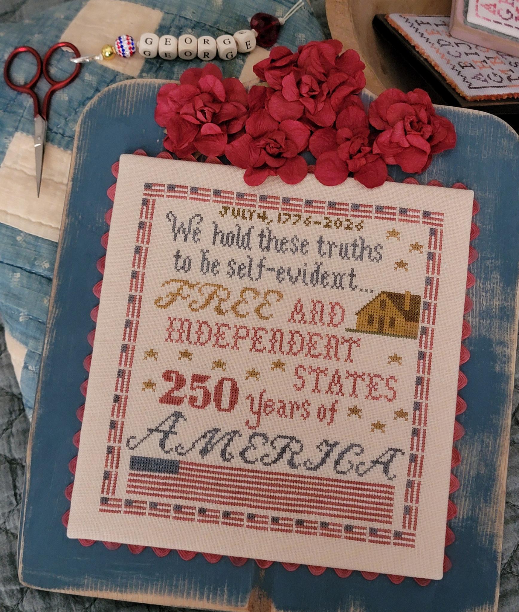 America's 250th Birthday - Patriotic Cross Stitch Pattern