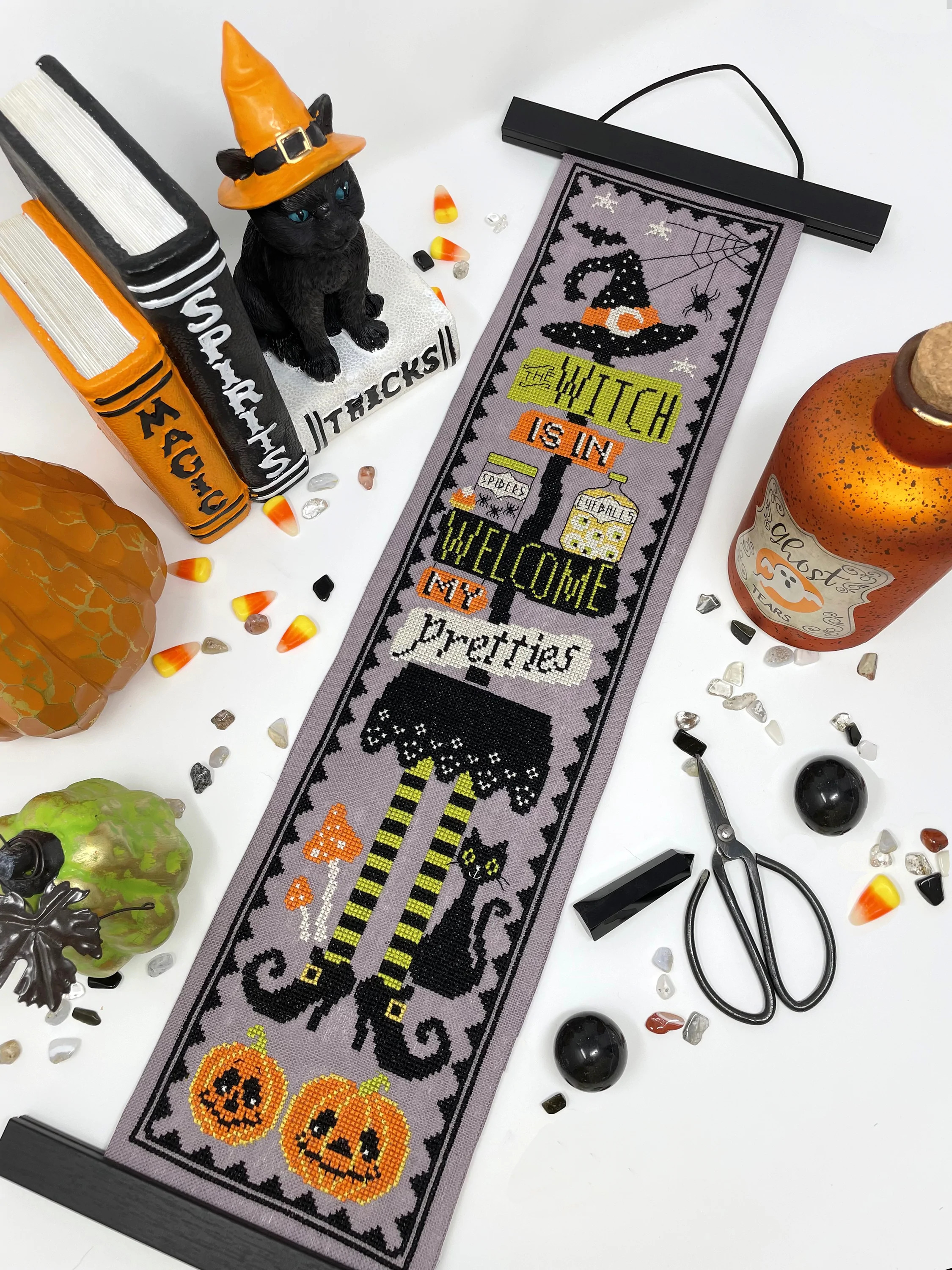 Spooky Halloween Bell Pull - Cross Stitch Pattern
