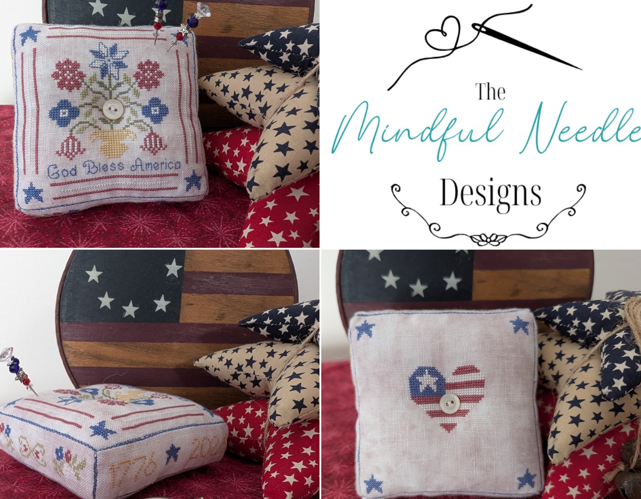 God Bless America - Patriotic Cross Stitch Pattern