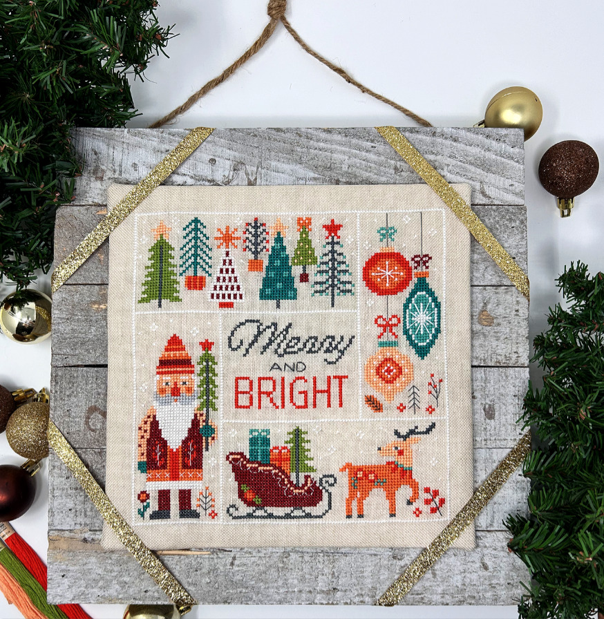 Merry And Bright - Christmas Cross Stitch Pattern