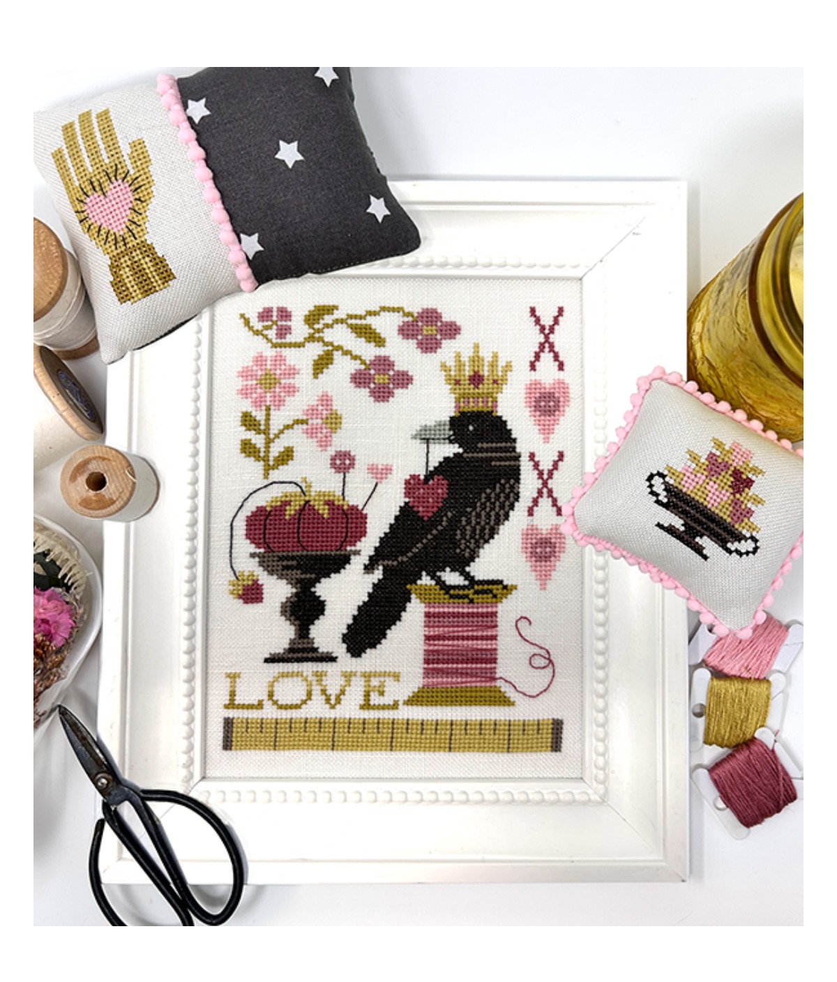 King of Hearts & Stitches - Valentines Cross Stitch Pattern