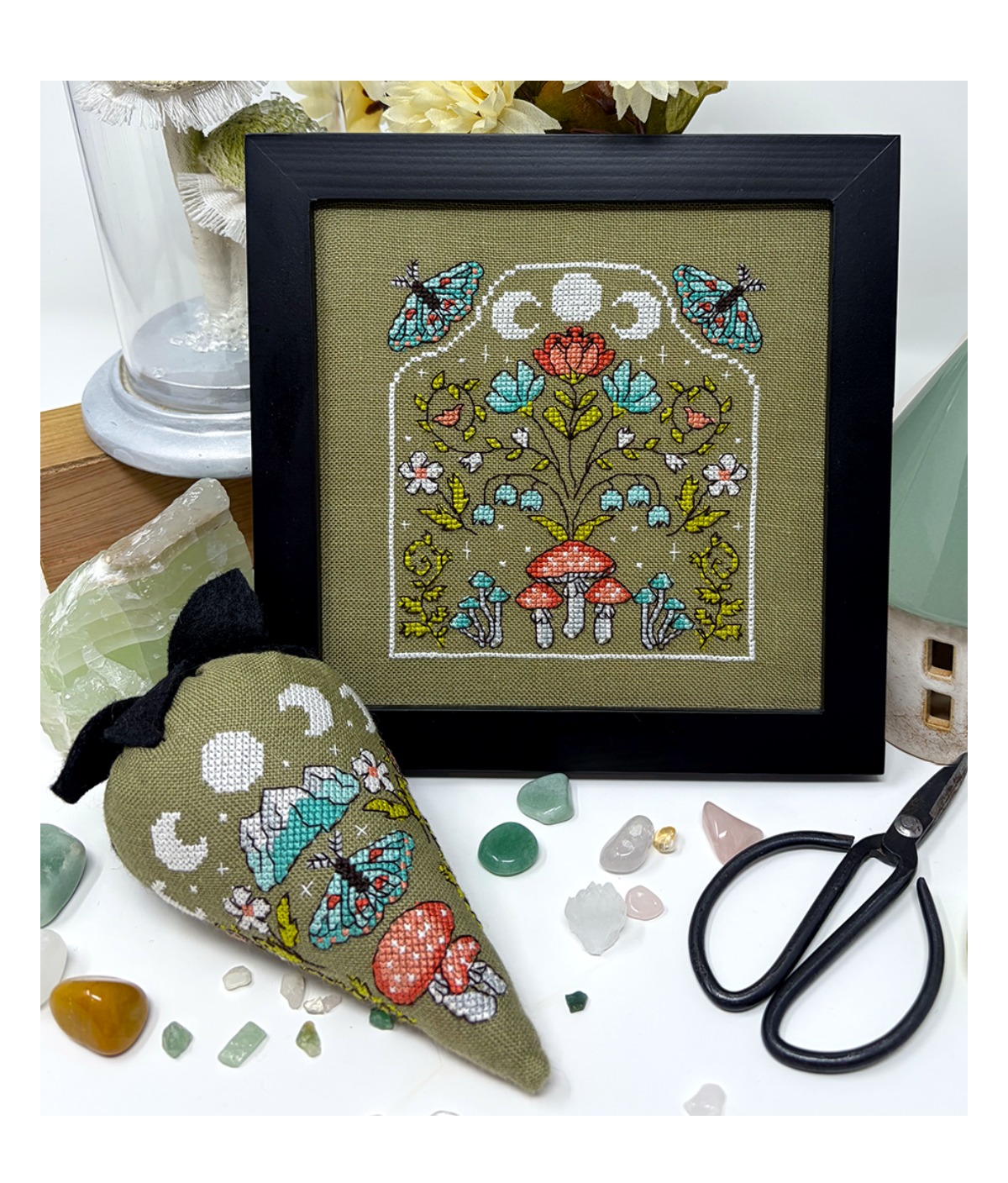 Dark Forest Set - Cross Stitch Pattern, zoomed in. Select this picture to zoom back out.