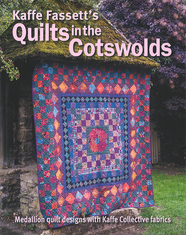 Kaffe Fassett's Quilts in the Cotswolds Book, zoomed in. Select this picture to zoom back out.