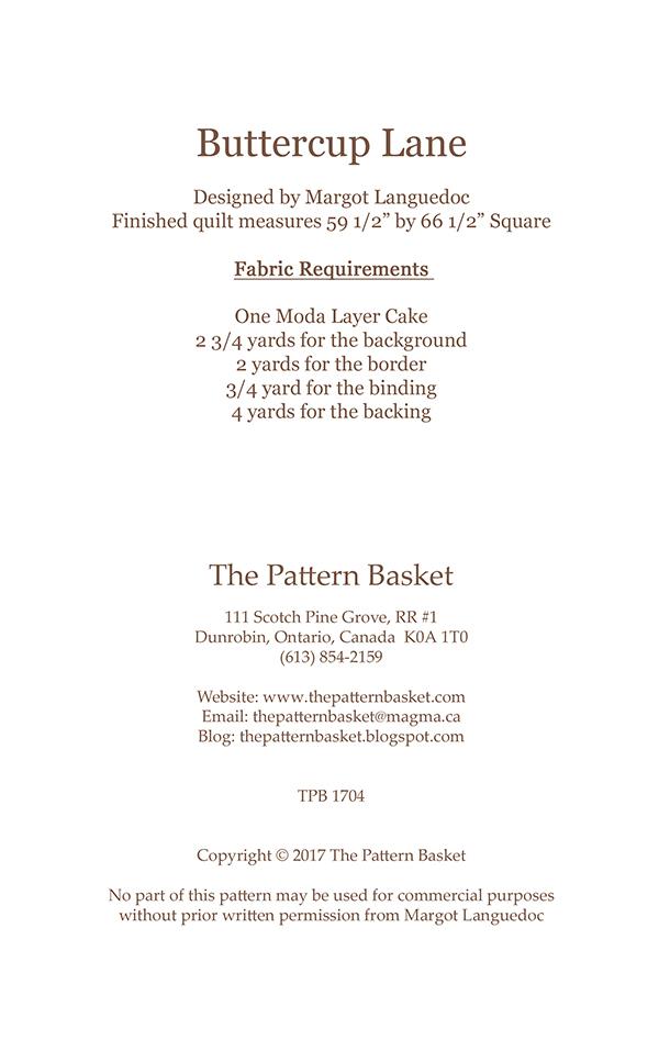 Buttercup Lane - Quilt Pattern