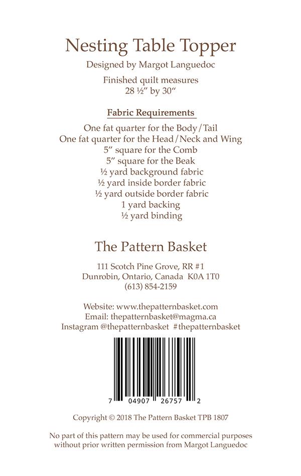 Nesting Table Topper - Quilt Pattern