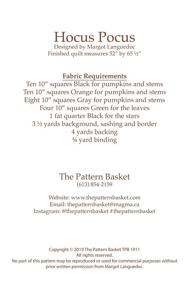 Hocus Pocus - Quilt Pattern