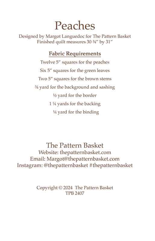 Peaches - Quilt Pattern