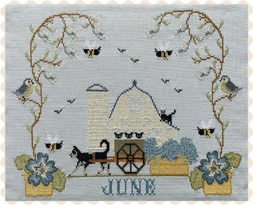 Barn Calendar June - Cross Stitch Pattern