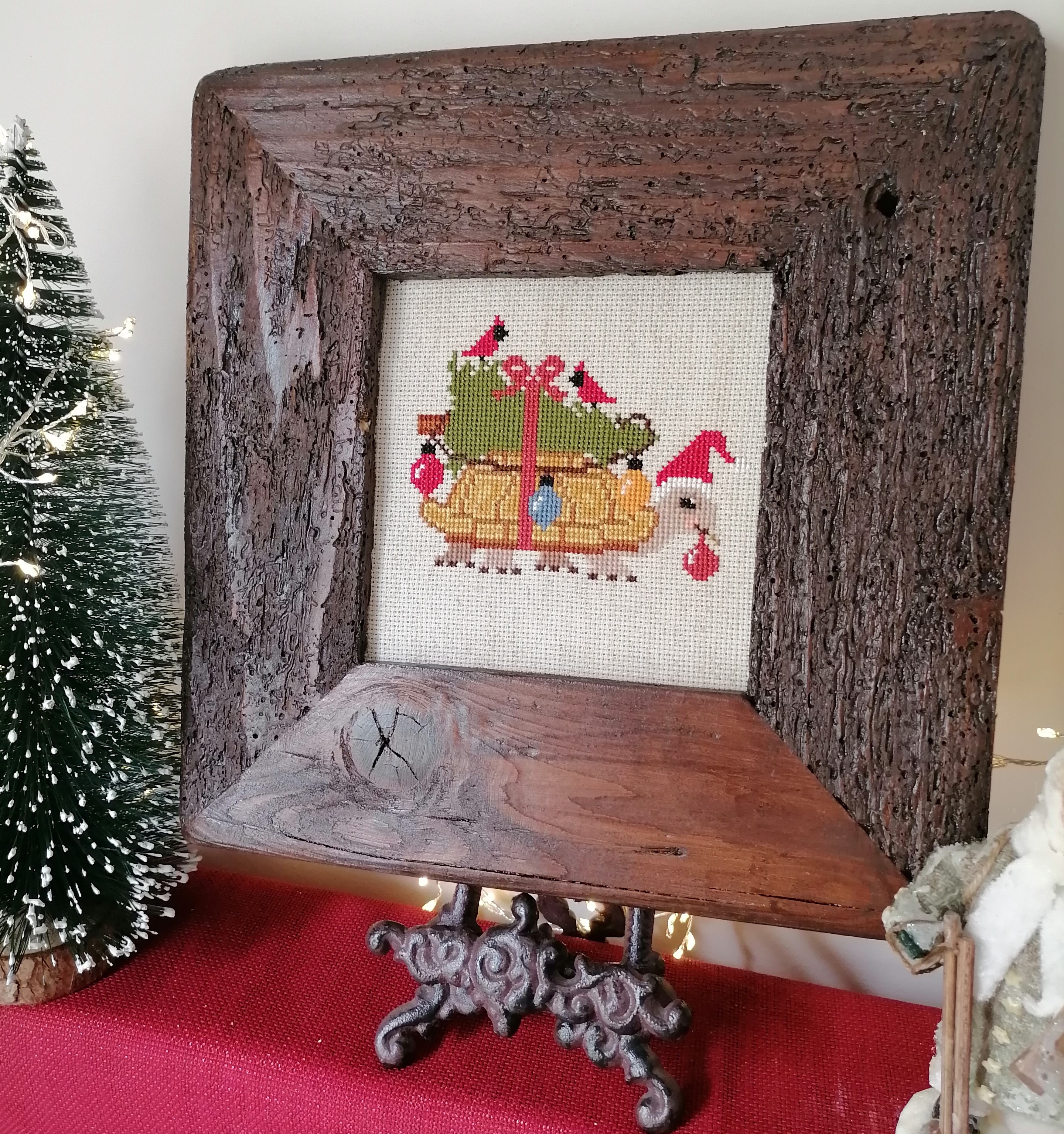I'll Be Home Till Christmas Turtle - Cross Stitch Pattern