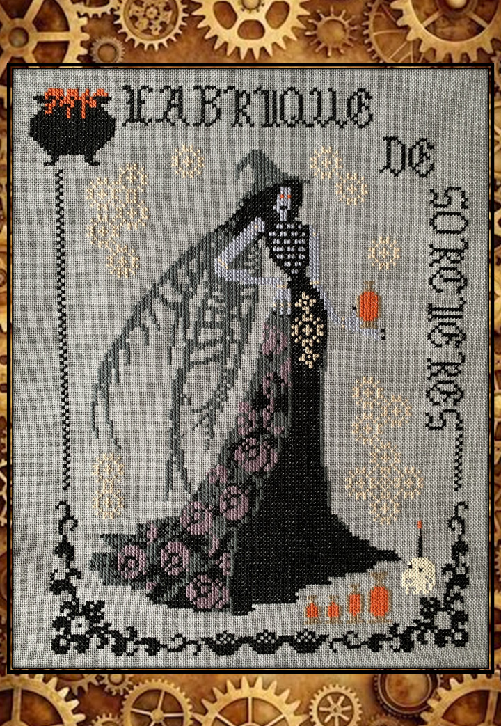 Witch Factory - Halloween Cross Stitch Pattern