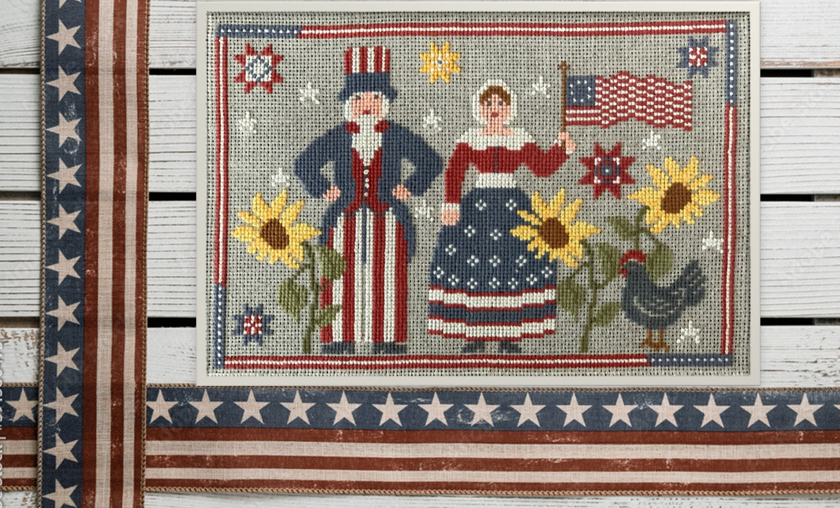 Stars And Stripes 1776 - Patriotic Cross Stitch Pattern