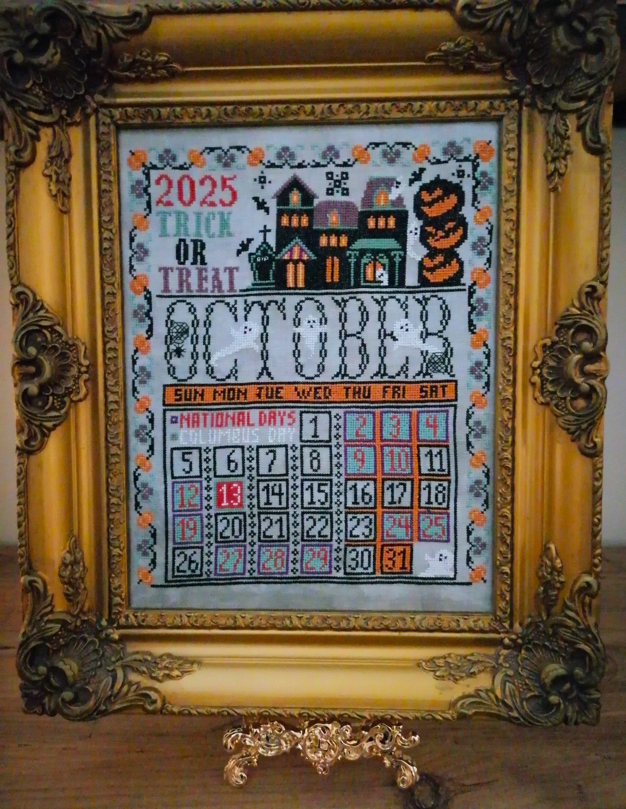 October Calendar 2025 - Halloween Cross Stitch Book