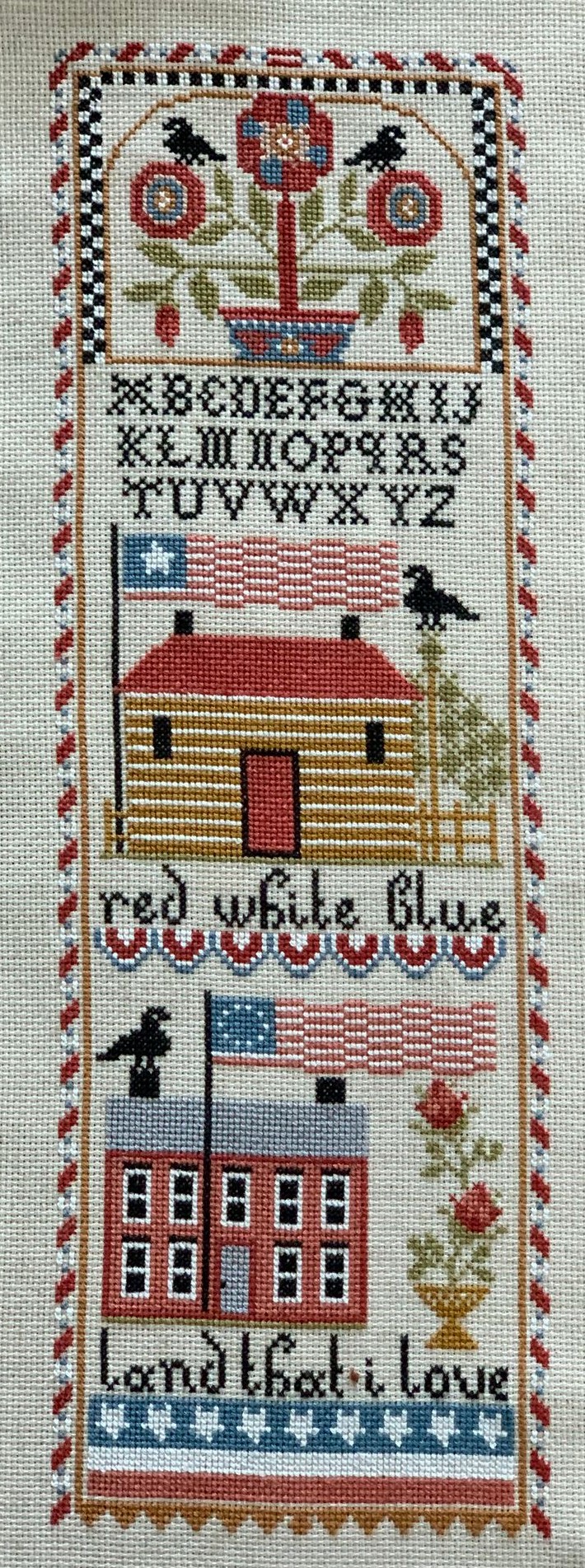 Patriotic Band Sampler - Cross Stitch Pattern