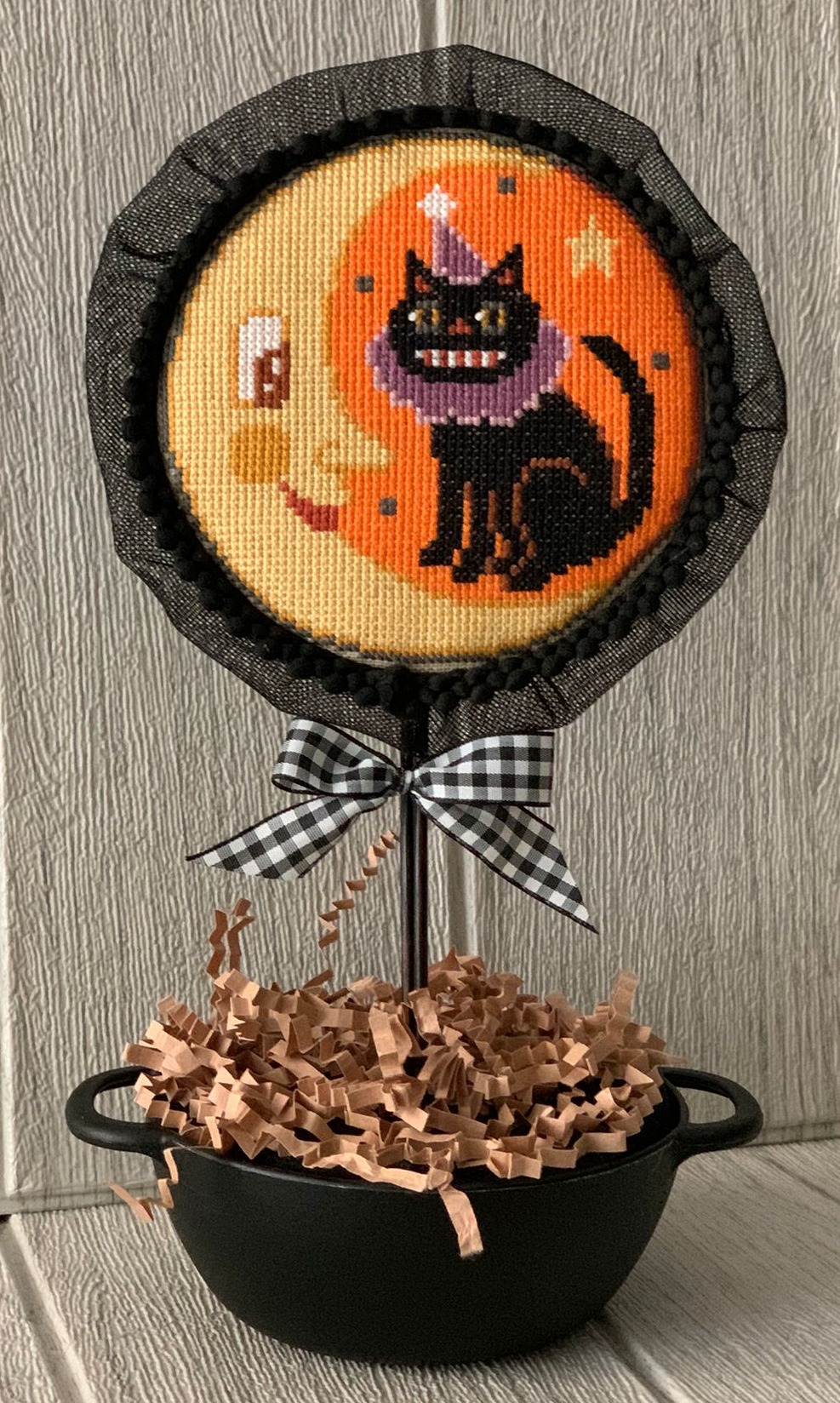 Over The Moon - Halloween Cross Stitch Pattern