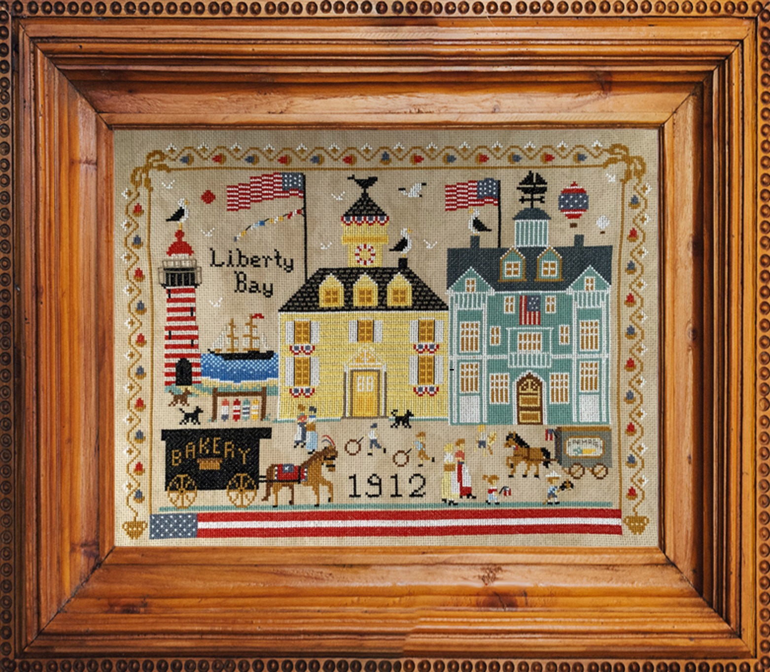Liberty Bay 1912  - Patriotic Cross Stitch Pattern
