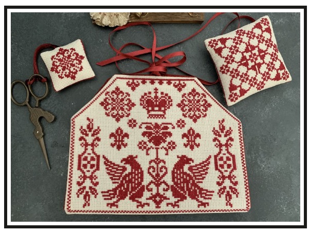 Needlecase Notebook - Cross Stitch Pattern, zoomed in. Select this picture to zoom back out.