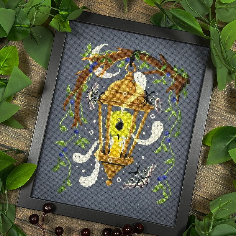 Witch Lantern - Halloween Cross Stitch Pattern
