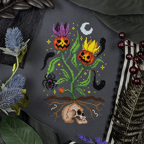 Spooky Blooms - Halloween Cross Stitch Pattern