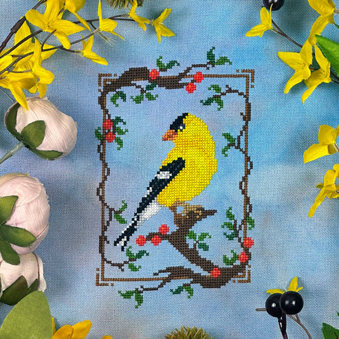 Summer Goldfinch - Cross Stitch Pattern