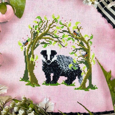 Badger in the Burrow - Cross Stitch Pattern