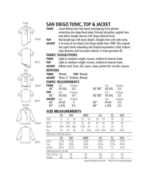 San Diego Top and Tunic - Sewing Pattern