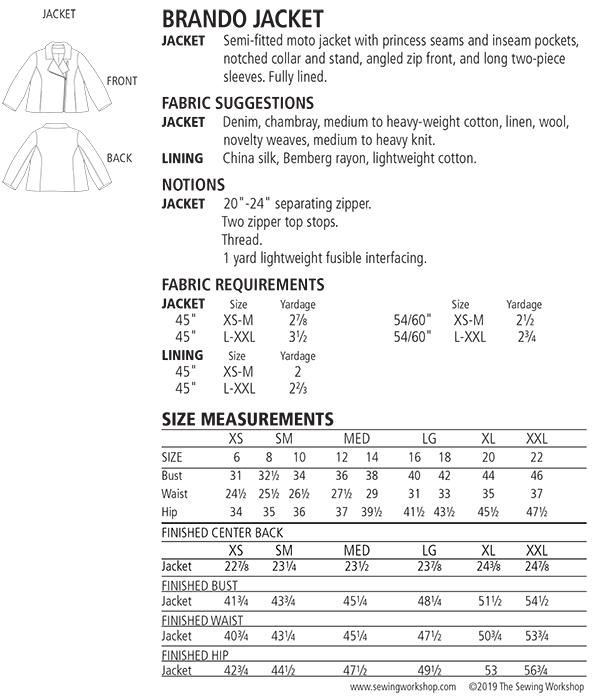 Brando Jacket - Sewing Pattern