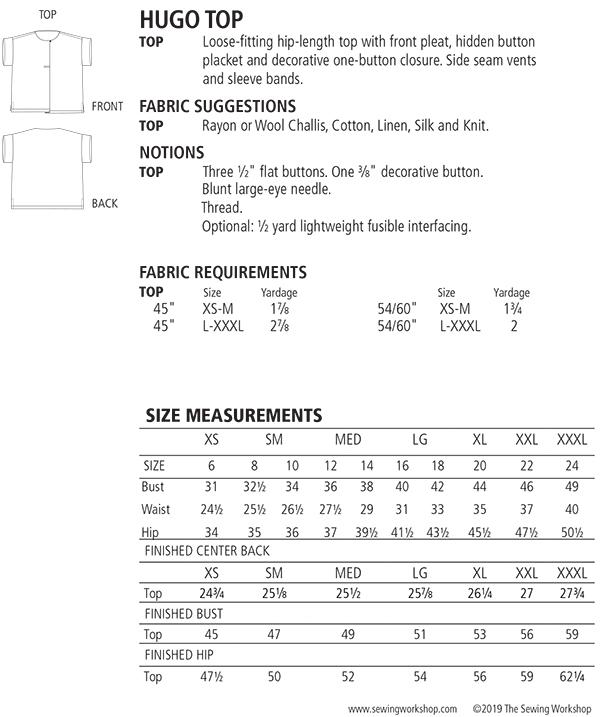 Hugo Top - Sewing Pattern