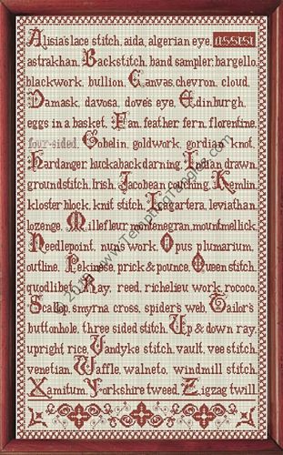 Needleworker's Abecedarius - Cross Stitch Pattern