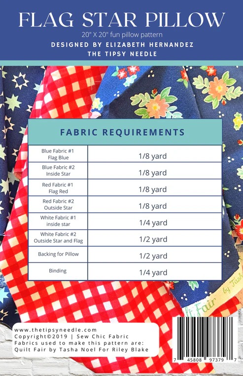 Flag Star Pillow - Patriotic Quilt Pattern
