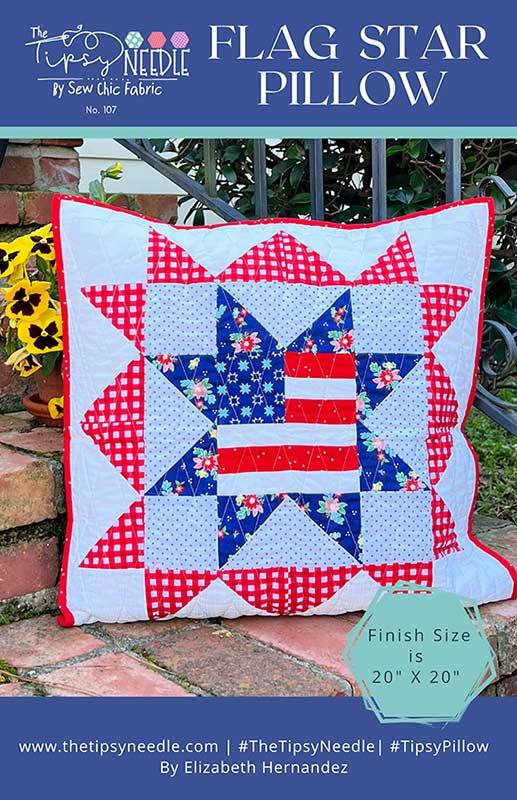 Flag Star Pillow - Patriotic Quilt Pattern
