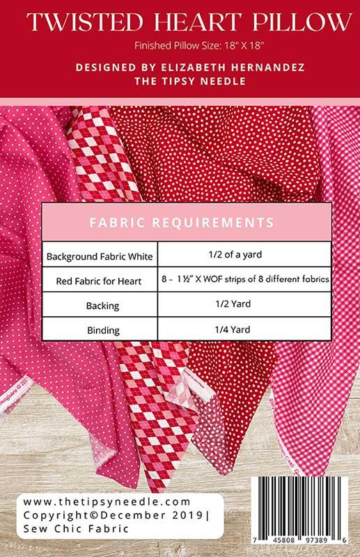 Twisted Heart Pillow - Quilt Pattern