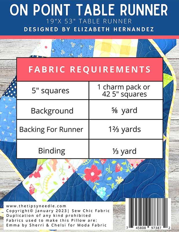 On Point Table Runner - Quilt Pattern
