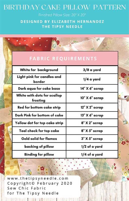 Birthday Cake Pillow - Sewing Pattern