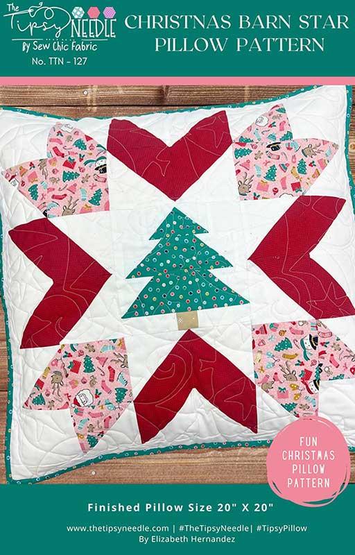 Christmas Barn Star Pillow - Sewing Pattern