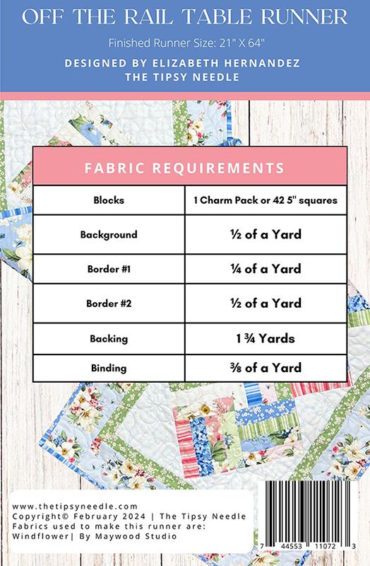 Off The Rail Table Runner - Sewing Pattern