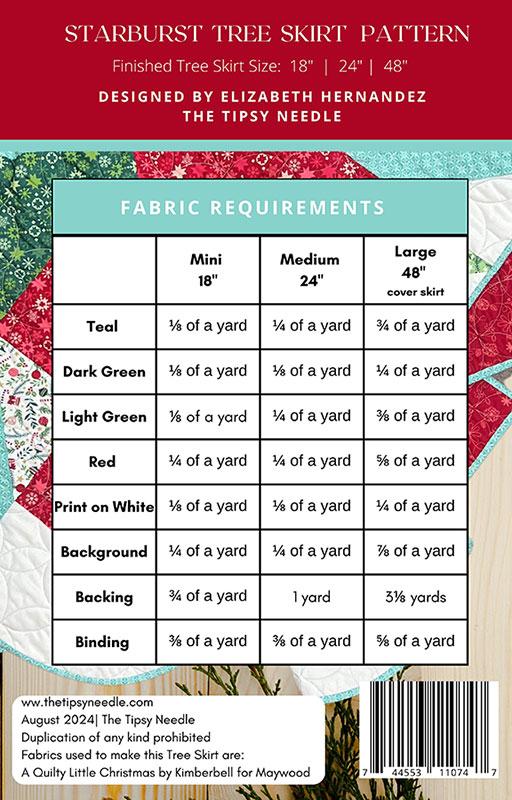 Starburst Christmas Tree Skirt - Quilt Pattern
