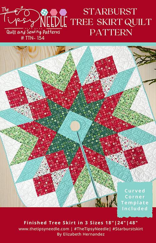 Starburst Christmas Tree Skirt - Quilt Pattern