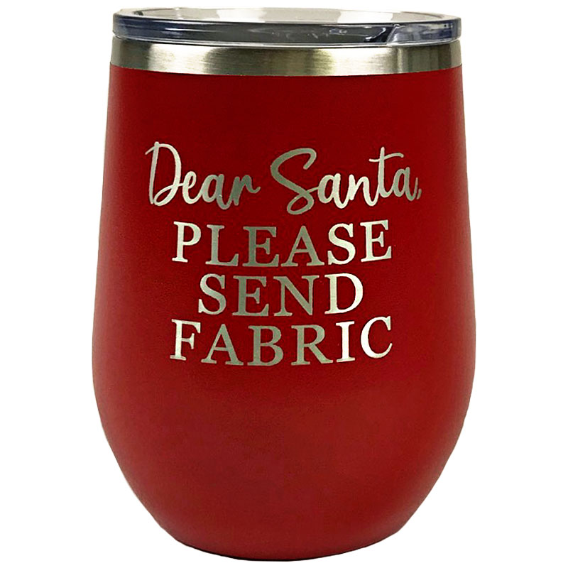 Tumbler Red Dear Santa Fabric