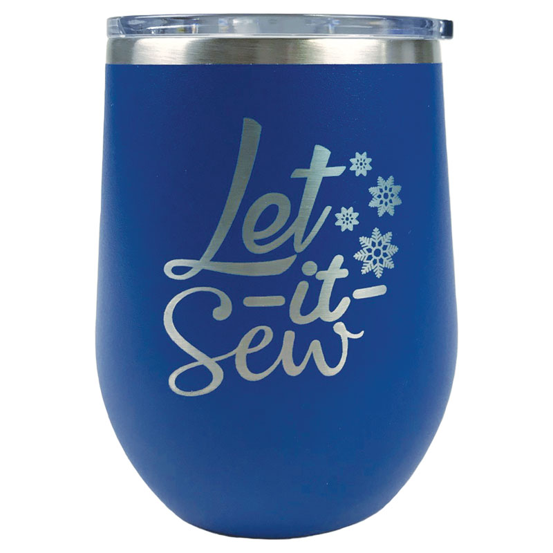 Tumbler Royal Blue Let It Sew