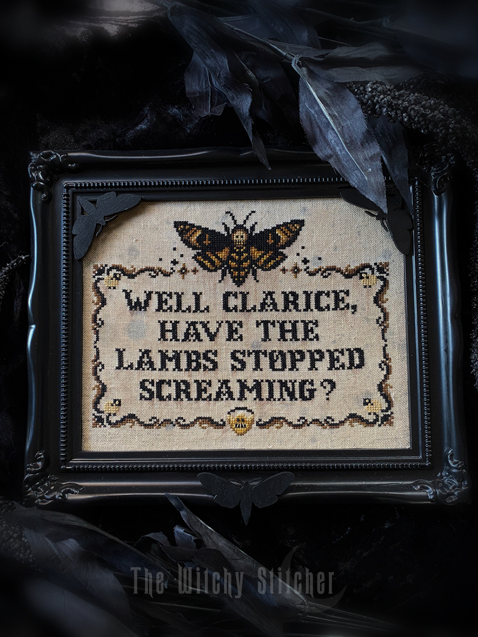 Have The Lambs - Halloween Cross Stitch Pattern, zoomed in. Select this picture to zoom back out.